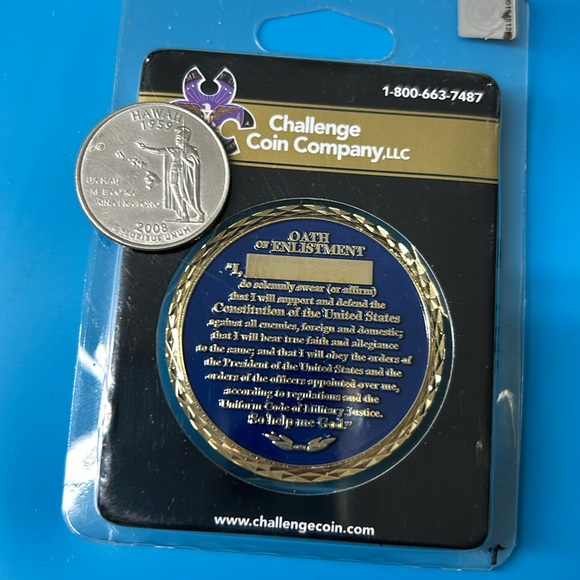 🖤US NAVY OATH OF ENLISTMENT COIN - Picture 3 of 4
